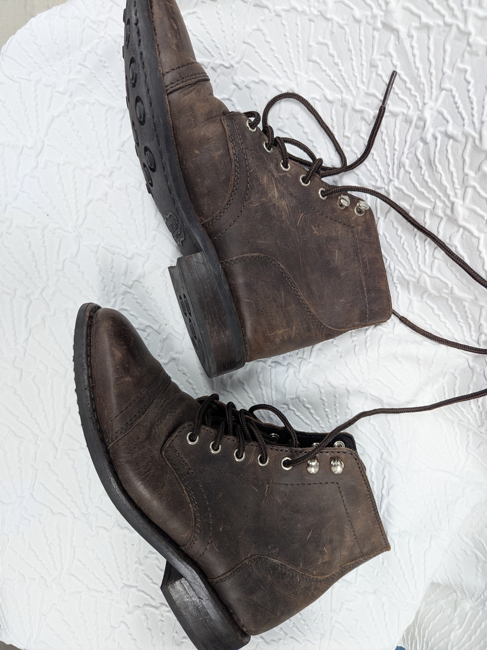 Thursday Boot Company Women's Brown Leather Lace-Up Boots